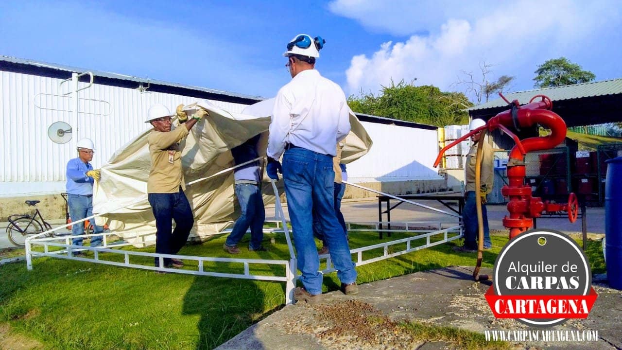 Alquiler de carpas piramidales en Cartagena
